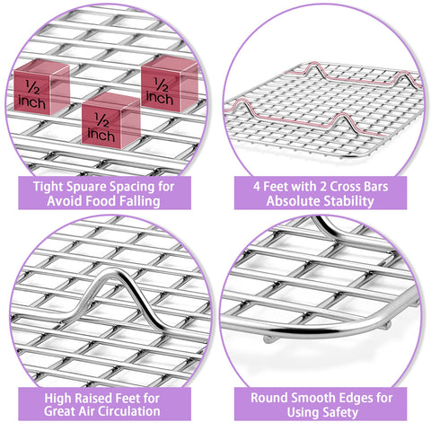 P&P CHEF stainless steel pan and rack assembled for versatile use