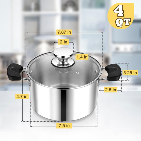 P&P CHEF tri-ply structure for even heating and consistent results