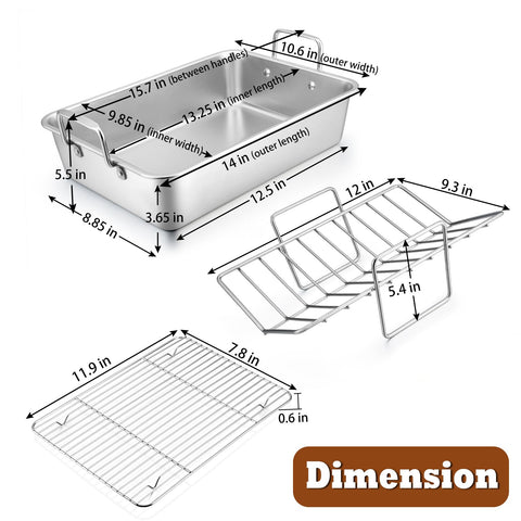 P&P CHEF V-shaped rack enables airflow for crisp, uniform roasts