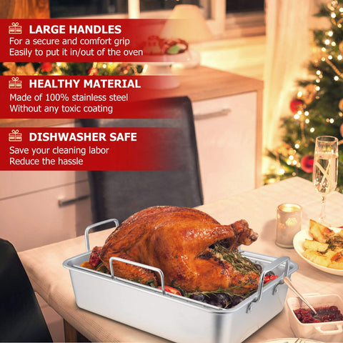 P&P CHEF versatile roaster for turkey, lasagna, vegetables and more