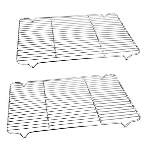 P&P CHEF cooling rack 2-pack with a 16.6 by 11.5 inch surface for even cooling.