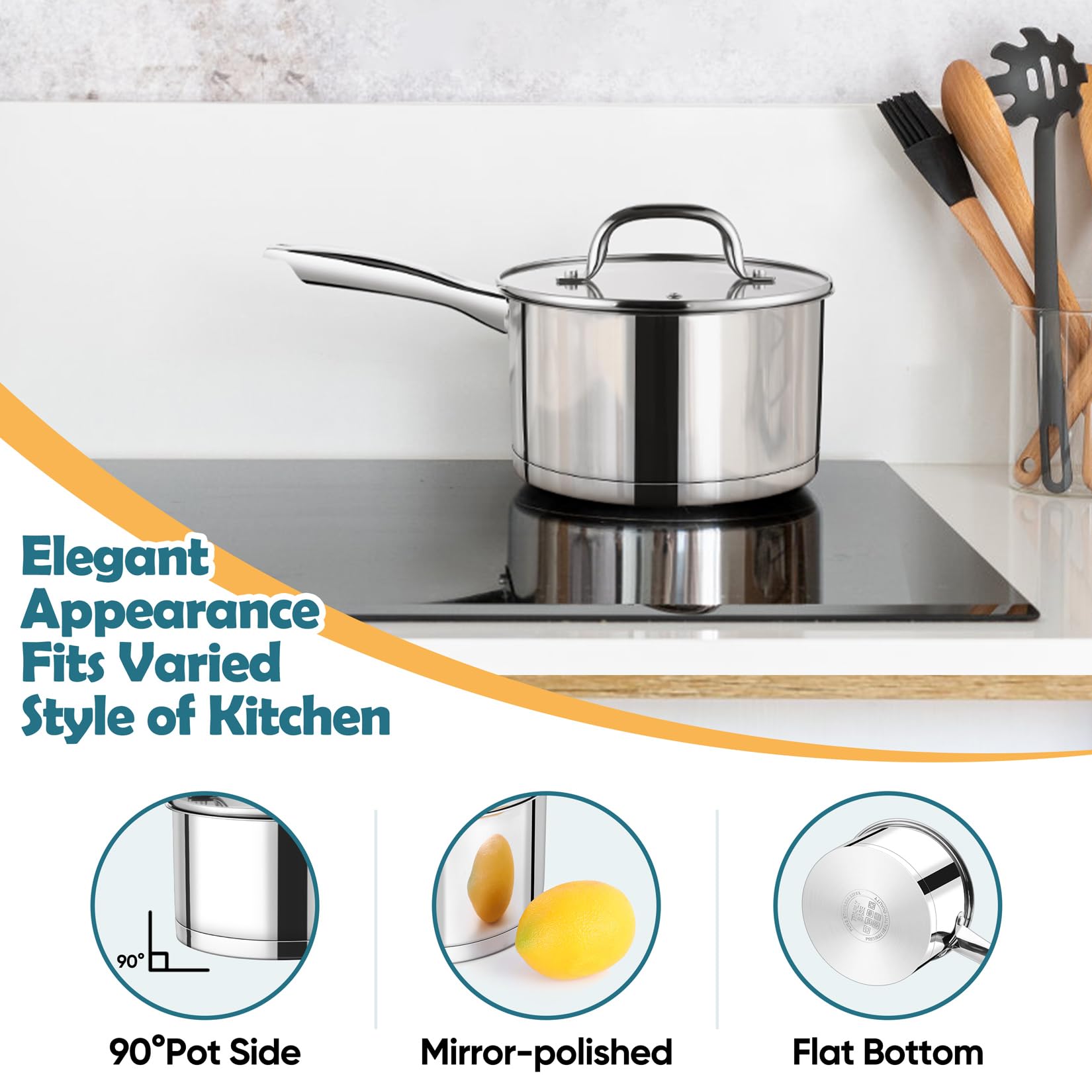 P&P CHEF 3 Qt pan suitable for oven use (lid not oven-safe).