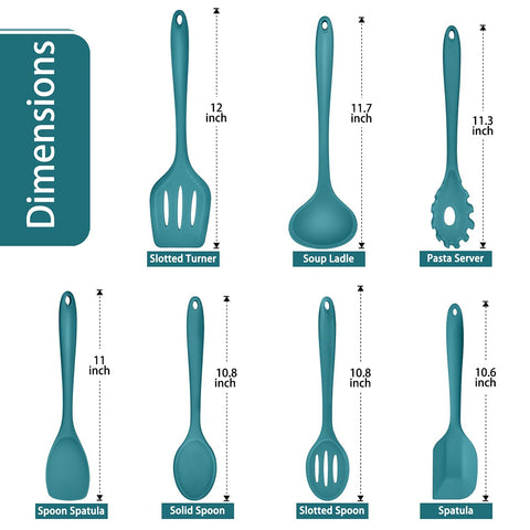P&P CHEF silicone slotted turner over pan, protecting nonstick cookware.