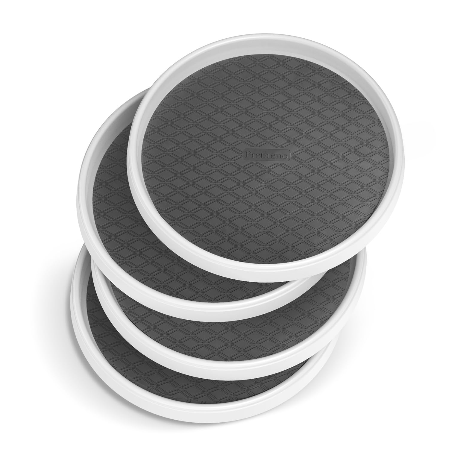 P PRETIRENO Lazy Susan turntable provides easy access to spices in the kitchen.
