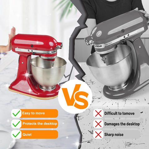 PQPO Bamboo Mixer Slider countertop setup for organized kitchen workspace