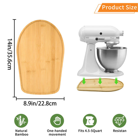 PQPO Bamboo Mixer Slider small kitchen use enhances space efficiency