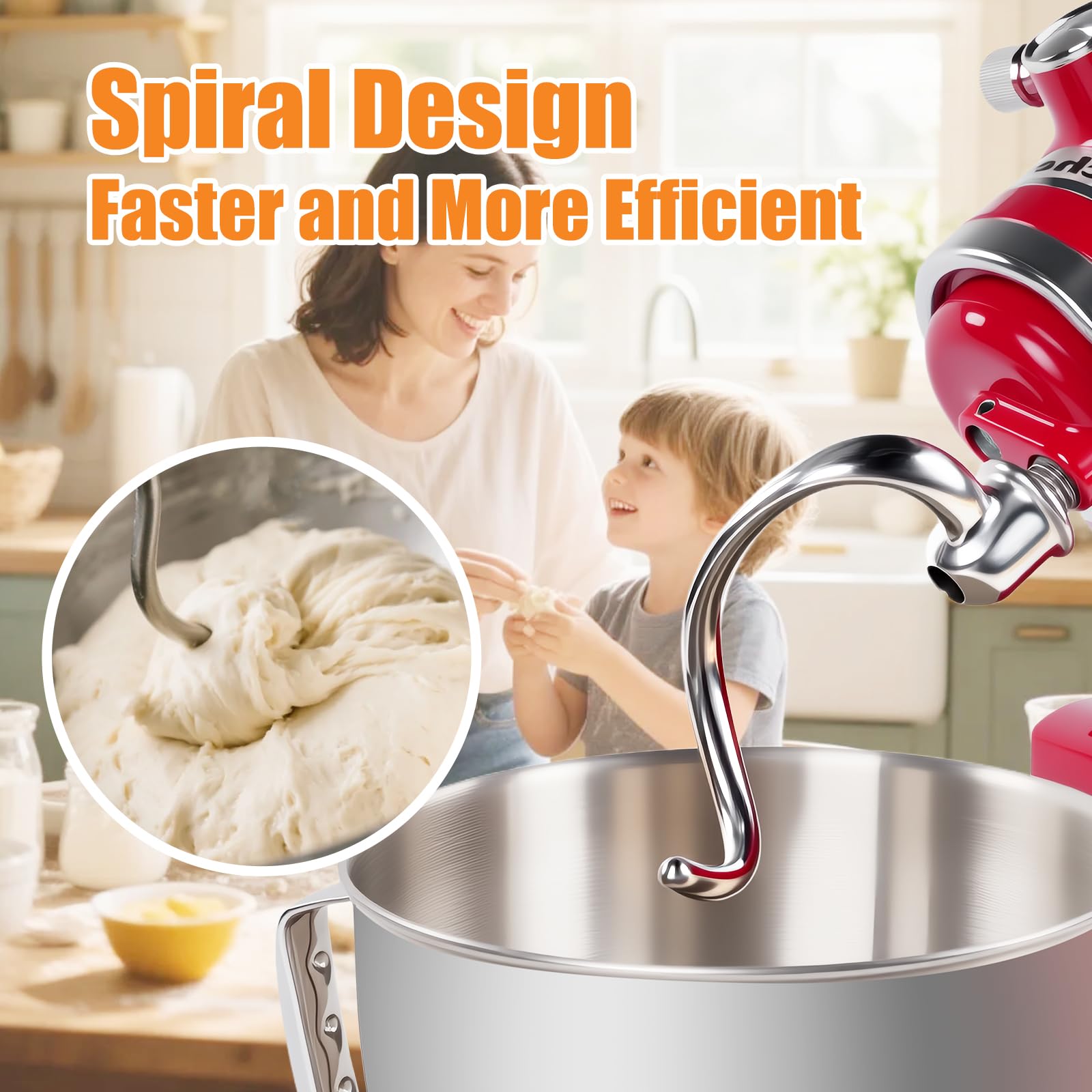 PQPO dishwasher-safe design allows easy cleaning after busy baking sessions.