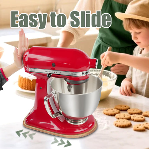 PQPO wooden mixer slider acacia wood shows natural grain and durability.