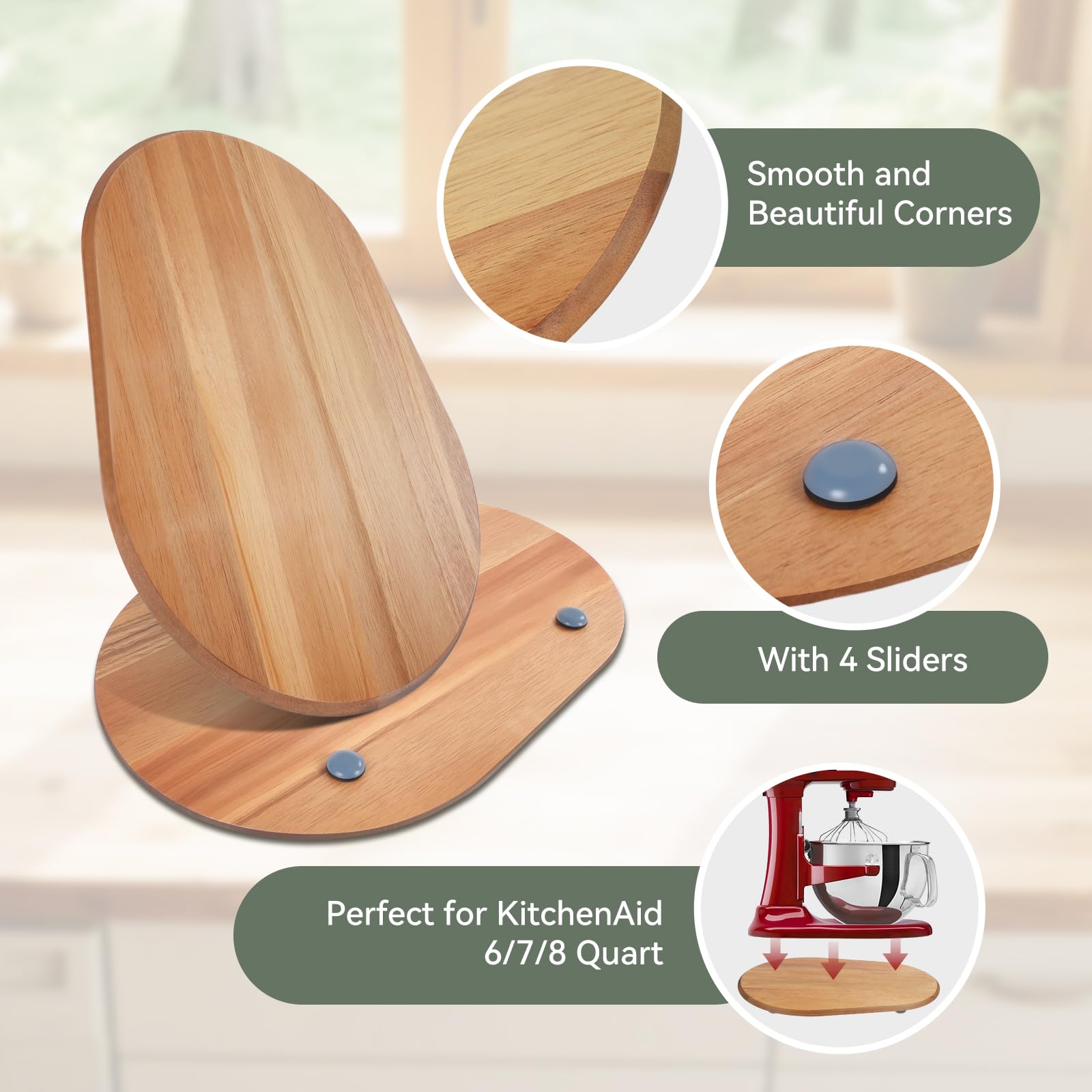 PQPO wooden mixer slider gift-idea for kitchen lovers.