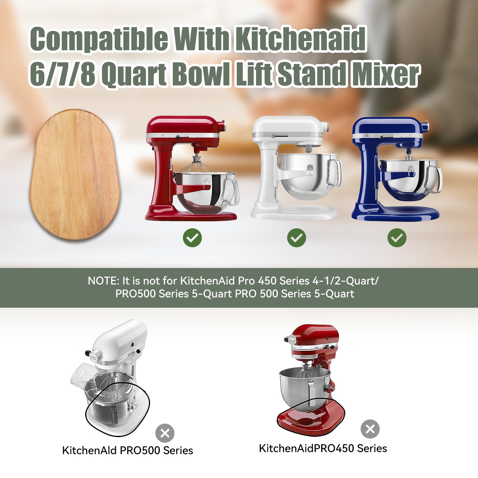 PQPO wooden mixer slider storage-use promotes organized kitchen workflow.