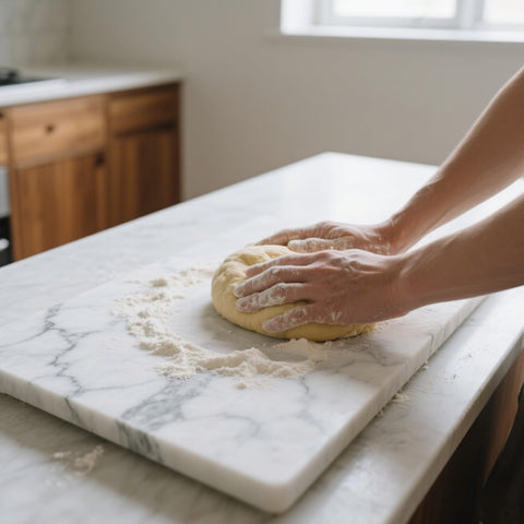 Pracfit marble cutting board kitchen-decor doubles as stylish serving tray.
