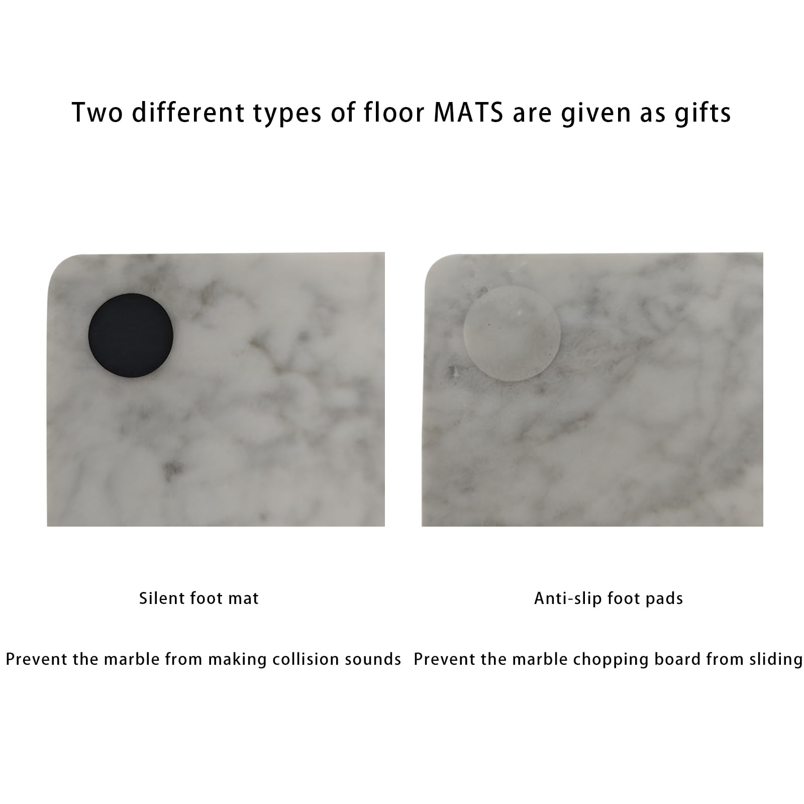 Pracfit marble board with non-slip feet to prevent sliding