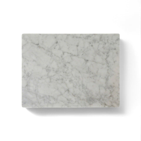 Pracfit natural marble cutting board 12x16 top view, premium pastry prep surface