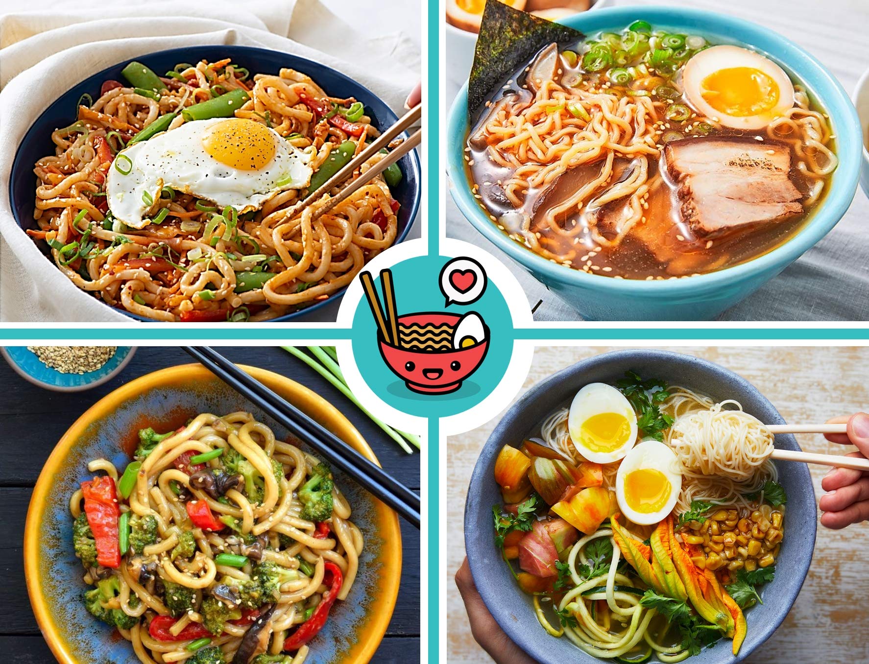 Practimondo melamine ramen bowls in red and black with durable, kid-friendly finish