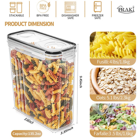 PRAKI airtight lid seal keeps pantry staples fresh and protected.