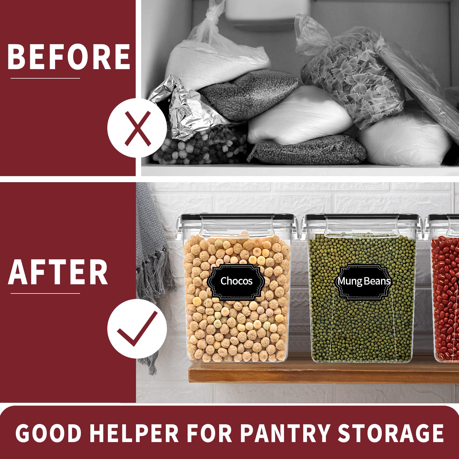 Praki BPA-free food-grade plastic for safe kitchen storage.