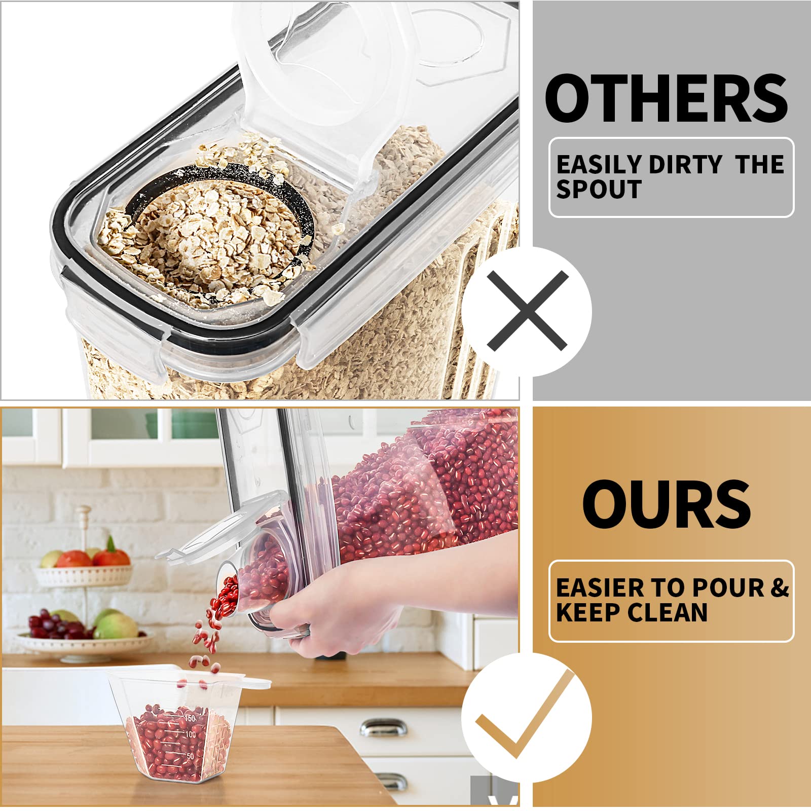 Includes measuring cup and 20 labels for organized meal prep.