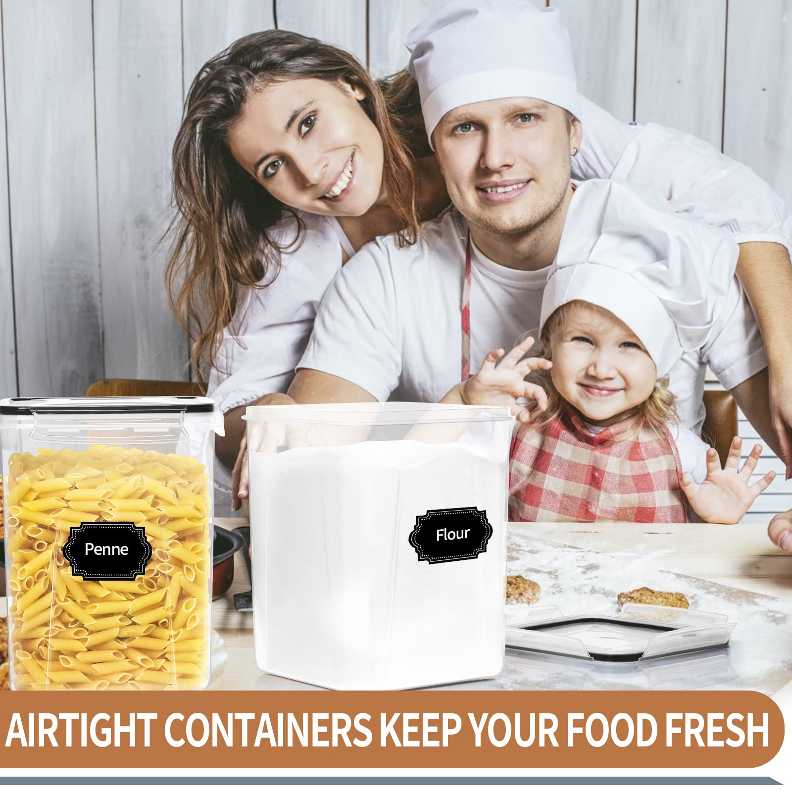 PRAKI clear view storage canisters help identify contents at a glance.