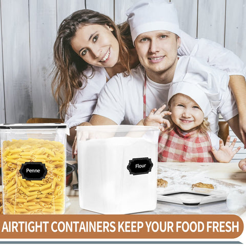 PRAKI clear view storage canisters help identify contents at a glance.