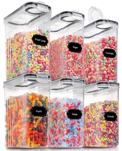 PRAKI large dry food container with airtight lids for pantry storage