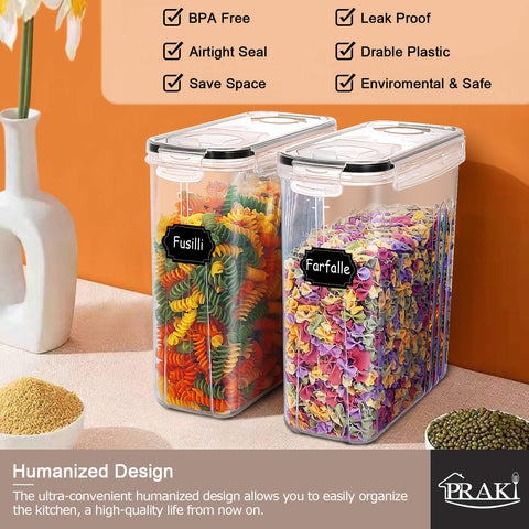 PRAKI four-sided locking lids with silicone seal for dry storage