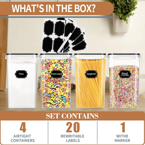 PRAKI stackable pantry containers demonstrating efficient use of space