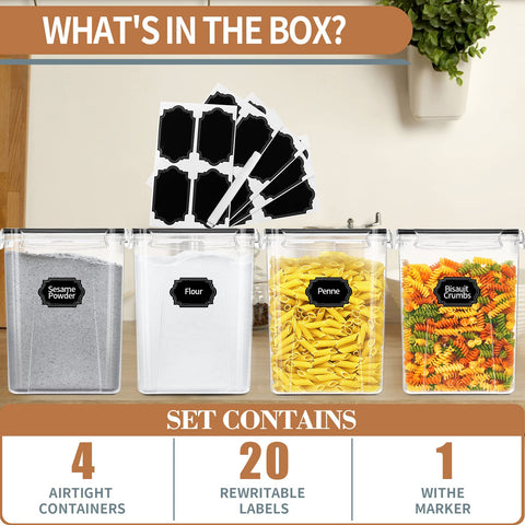 PRAKI transparent canisters show contents at a glance for quick access.