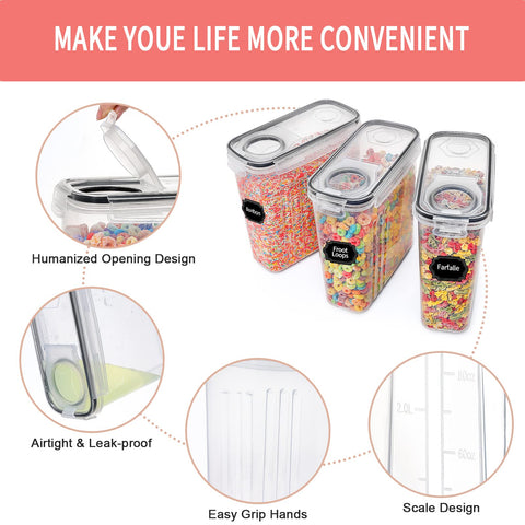 Transparent PRAKI canister shows remaining flour, sugar, or rice