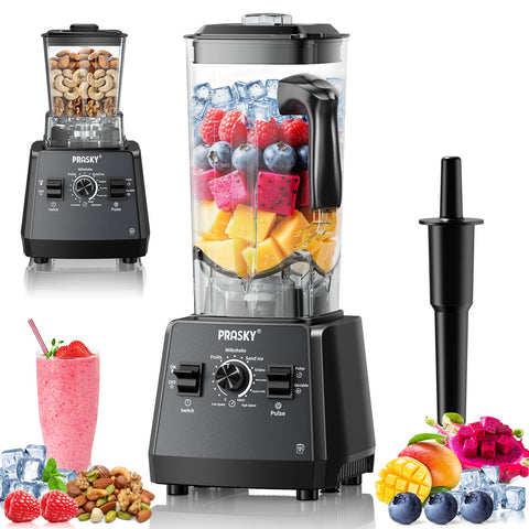 Prasky blender 2400W motor powering ice crushing for smoothies