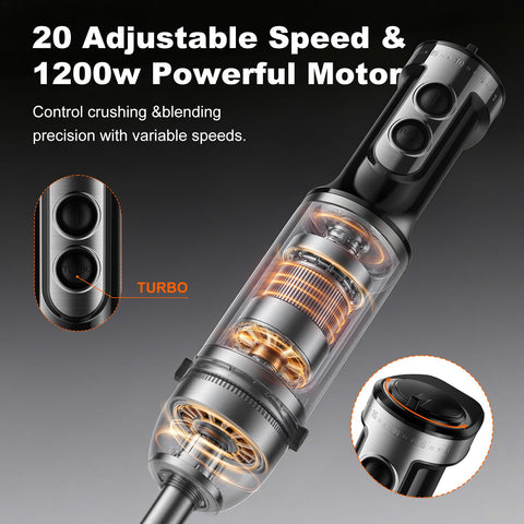 Prasky turbo boost mode powers through tough ingredients.