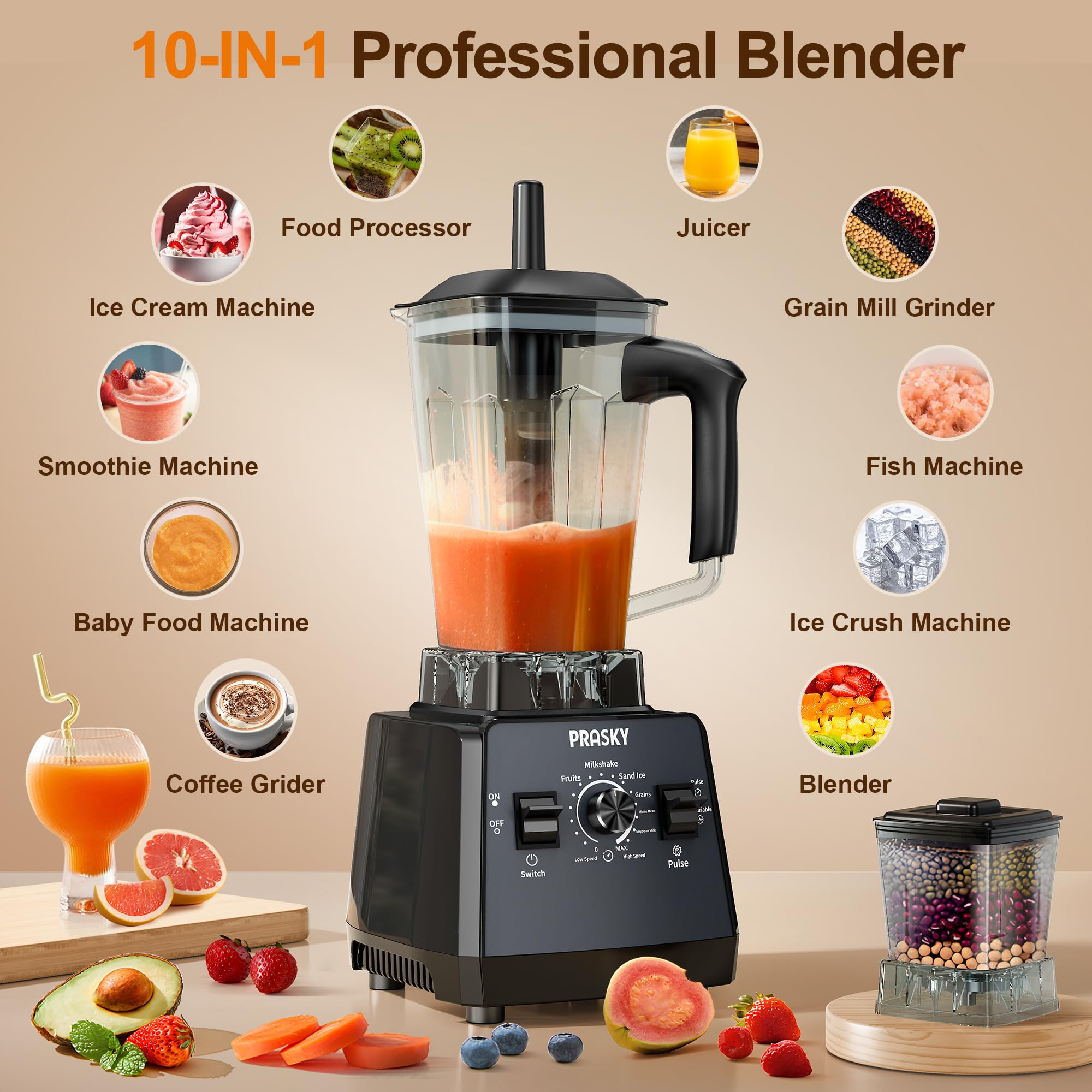 Efficient ice crushing enables refreshing smoothies and frozen drinks.
