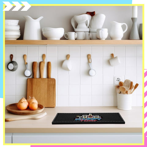Preboun bar mat makes a practical gift for hosts and entertaining spaces.