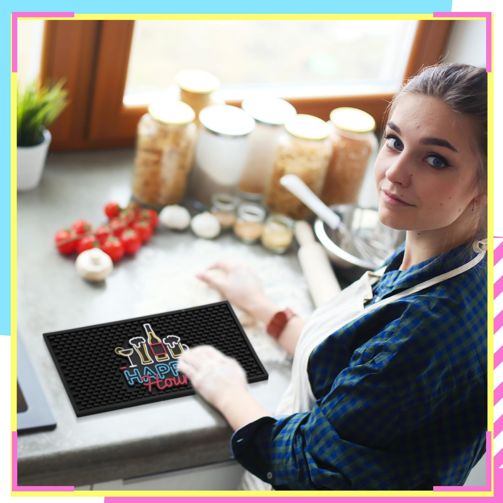 Versatile Preboun bar mat ideal for bars, kitchens, and coffee corners.