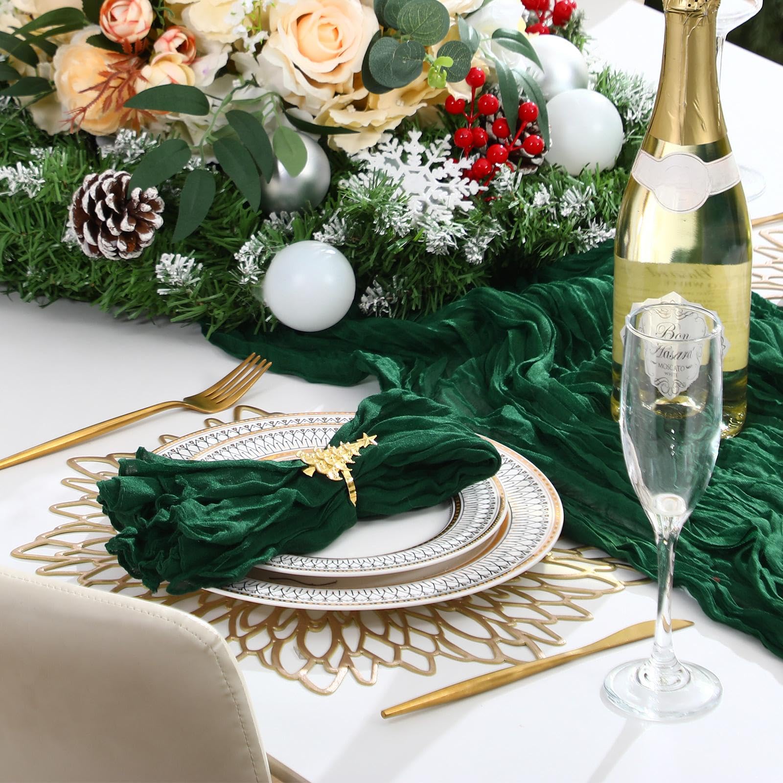 Preboun Christmas table decor set with coordinated pieces for a polished tablescape