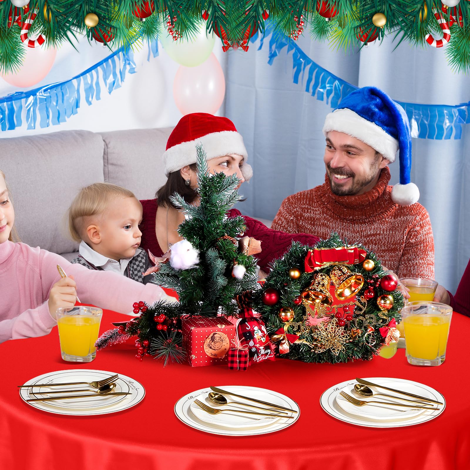 Preboun neon party-ready tablecloth enhances a lively party atmosphere.