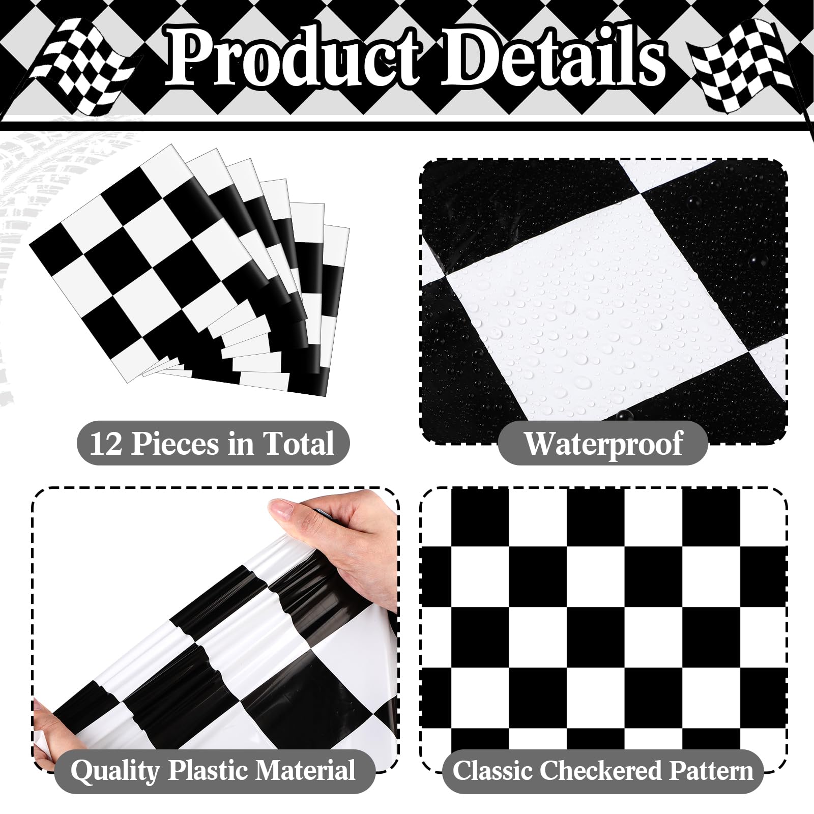 Preboun racing theme party decor set for festive table styling