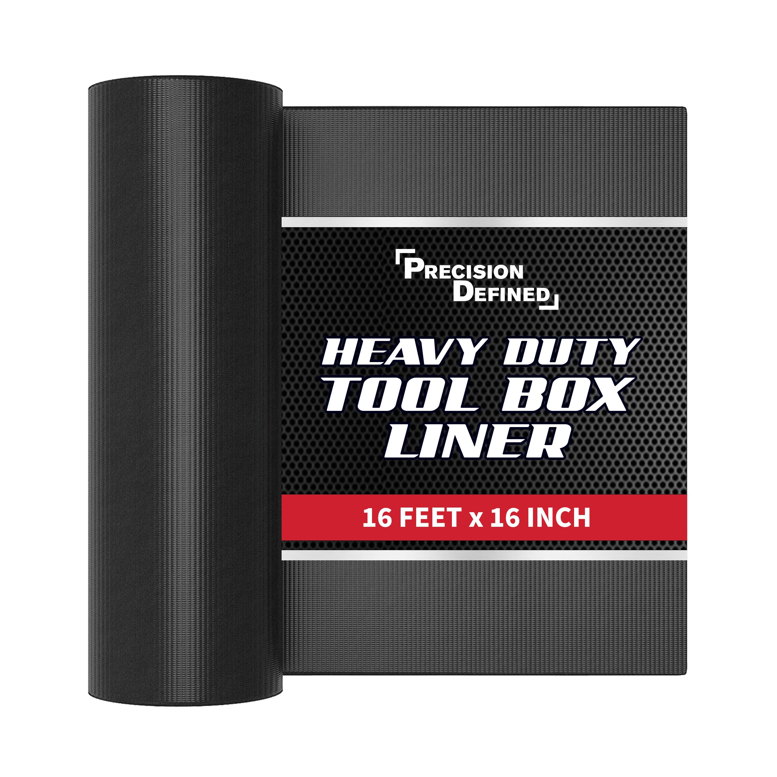 Precision Defined tool box liner in black for 16x16 inch drawer protection.