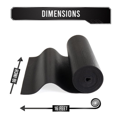 Precision Defined tool box liner roll with grid lines, shown flat, for quick cuts.