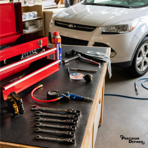 Precision Defined durable black liner stands up to heavy gear.