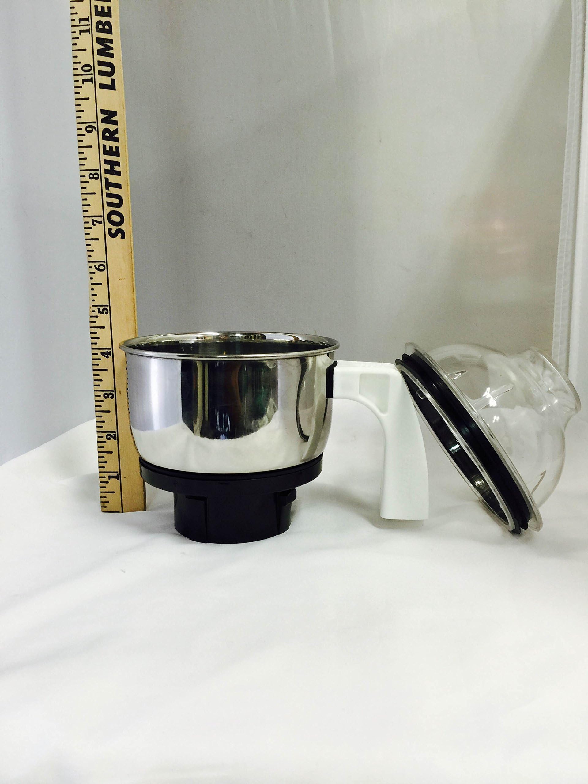 Preethi Genie jar with polycarbonate lid preserves freshness for sauces and pastes