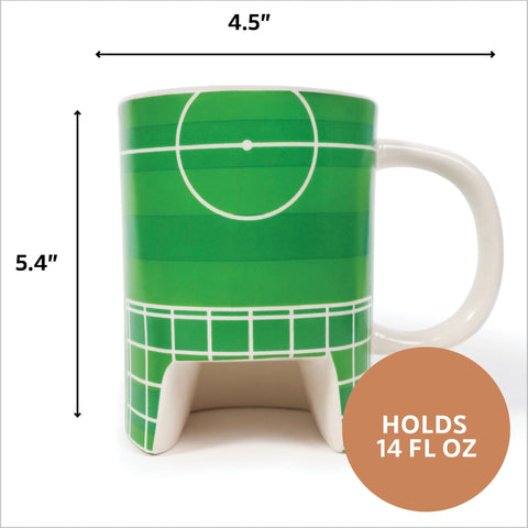 Premium Innovations Soccer Mug with finger shoes accent, fun gift for fans