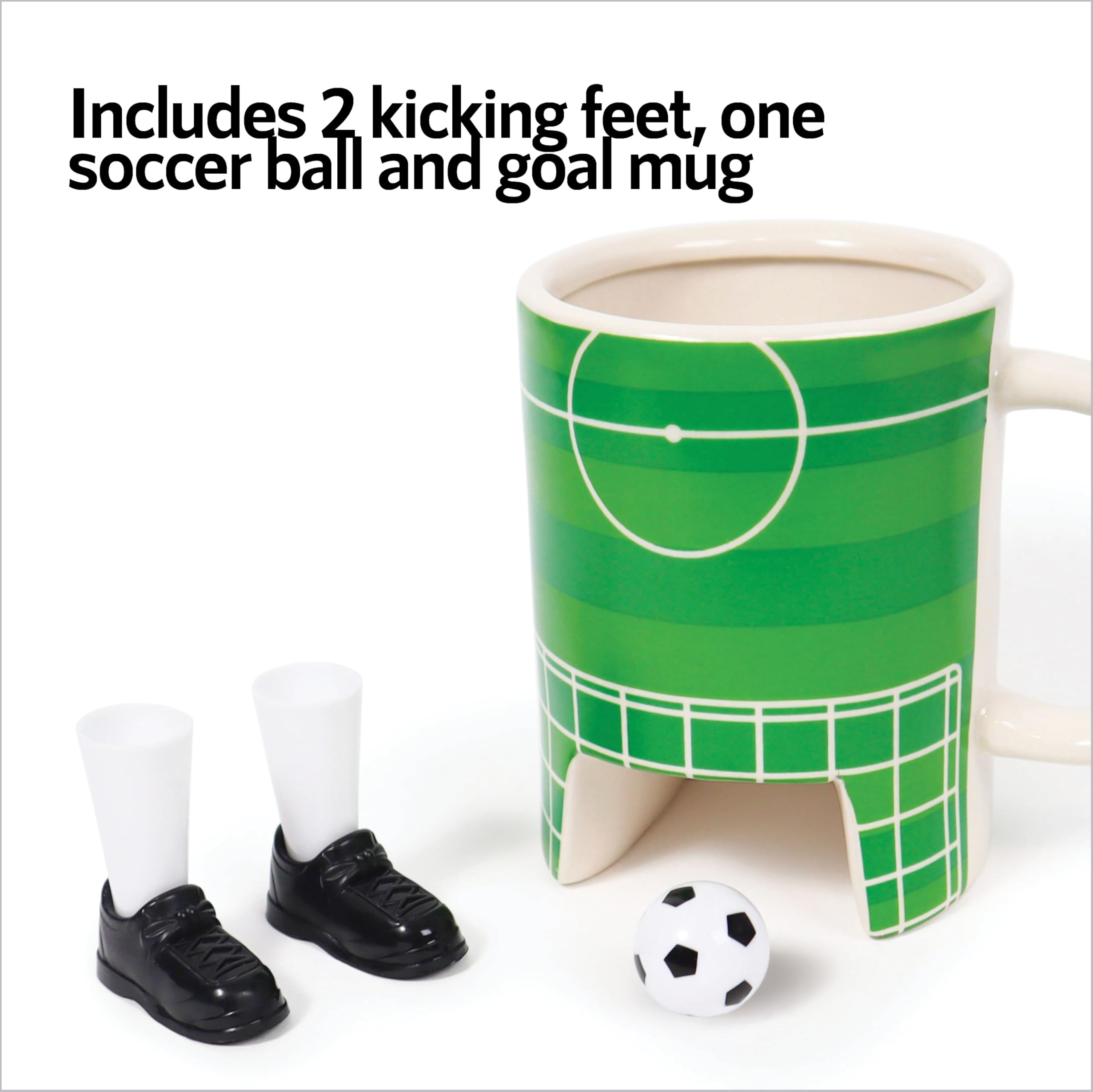 Premium Innovations Soccer Mug handle design enhances grip during hot beverages