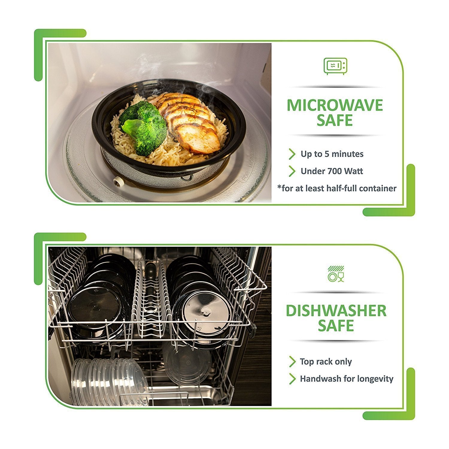 Prep Naturals freezer-safe containers keep meals safe in cold storage.