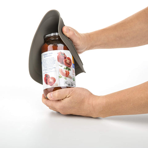 PrepSolutions gray multi-mat doubles as a hot pad for safe handling of hot dishes.