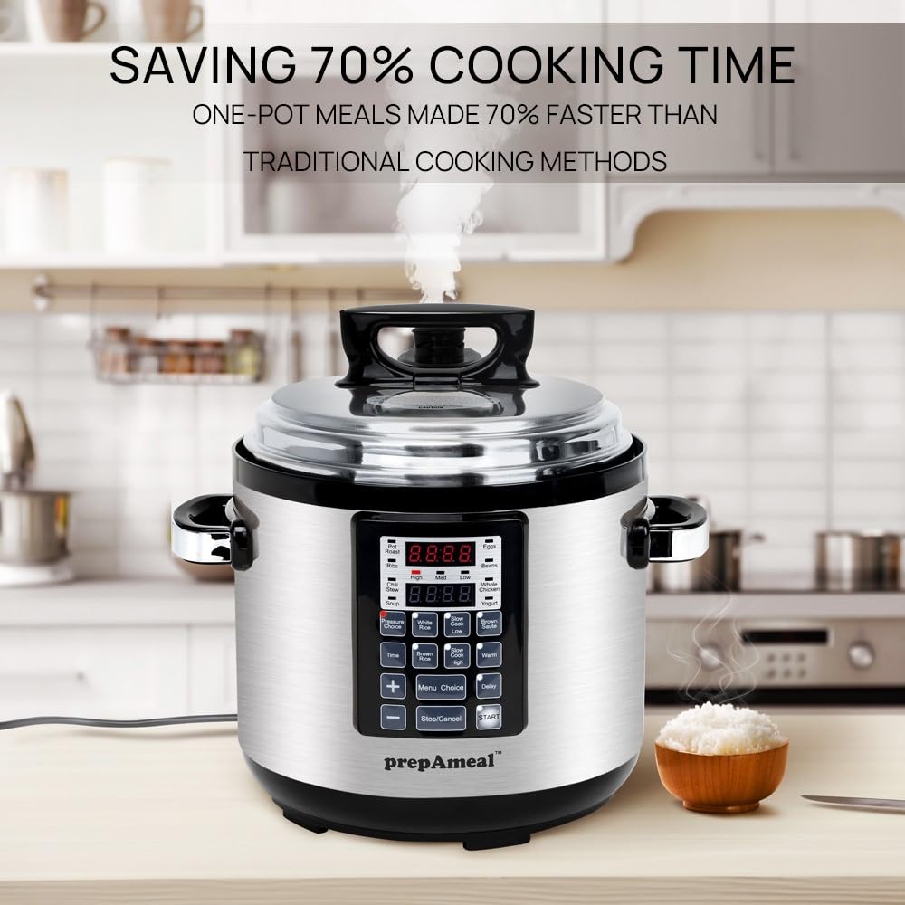 PrepAmeal control panel shows smart presets for easy cooking