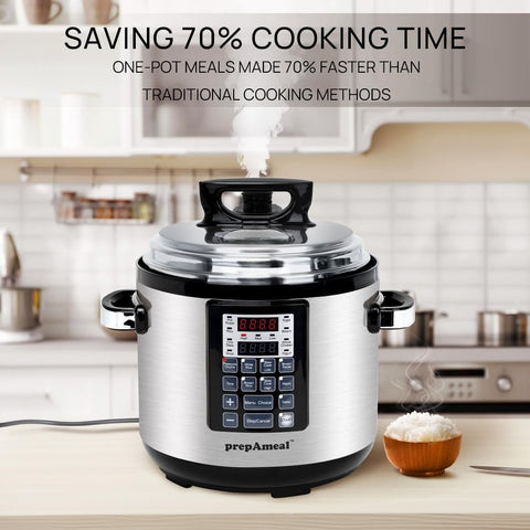 PrepAmeal control panel shows smart presets for easy cooking
