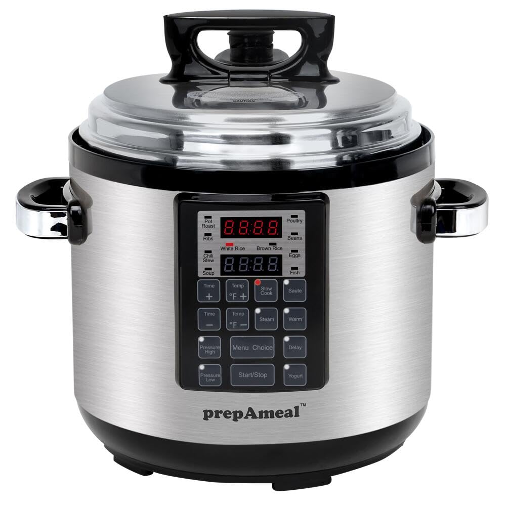 PrepAmeal 9-in-1 electric cooker front view for quick family meals