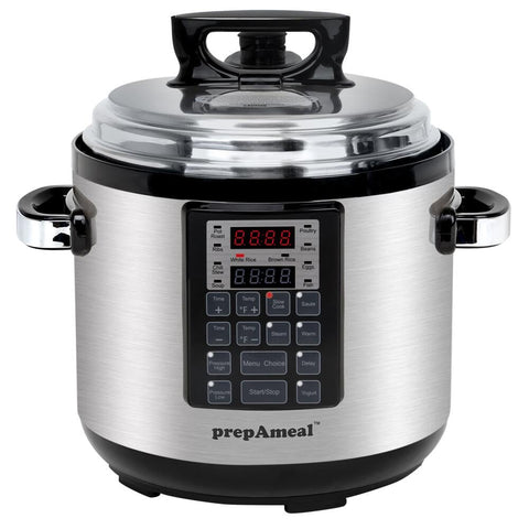 PrepAmeal 9-in-1 electric cooker front view for quick family meals