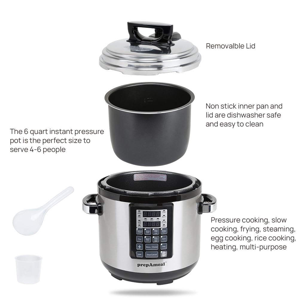 PrepAmeal dishwasher-safe pot simplifies cleanup after cooking