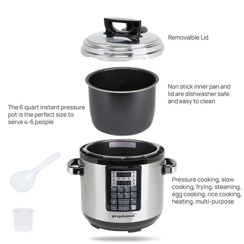 PrepAmeal dishwasher-safe pot simplifies cleanup after cooking